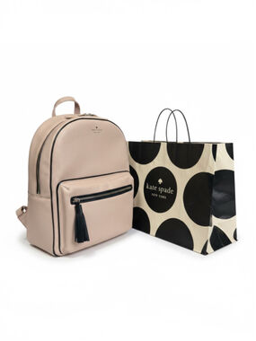 KATE SPADE Aveline Chester Street Spruce Backpack Blush Pink Pebbled Leather